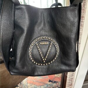 Valentino Black Leather Shoulder Bag